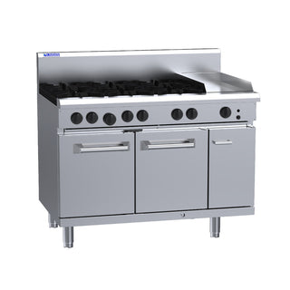 Luus 6 Burner 300mm Griddle with Oven RS-6B3P-NG - Natural Gas
