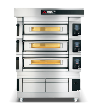 Moretti Forni serieS Triple Deck Bakery Oven on Prover - 6 x 60x40cm Tray