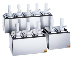 San Jamar Condiment Pump Service Centre 3 wells with 3 pumps - P9713
