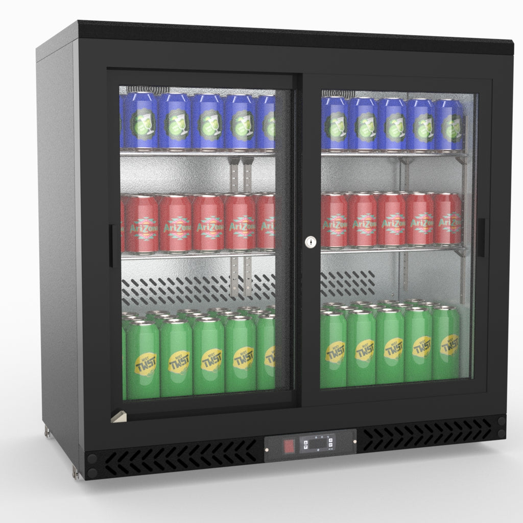 Double Sliding Door Drink Cooler - Thermaster SC248SD