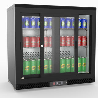 Double Sliding Door Drink Cooler - Thermaster SC248SD