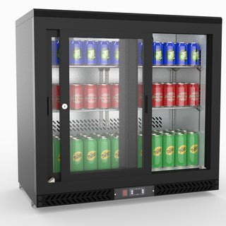 Double Sliding Door Drink Cooler - Thermaster SC248SD