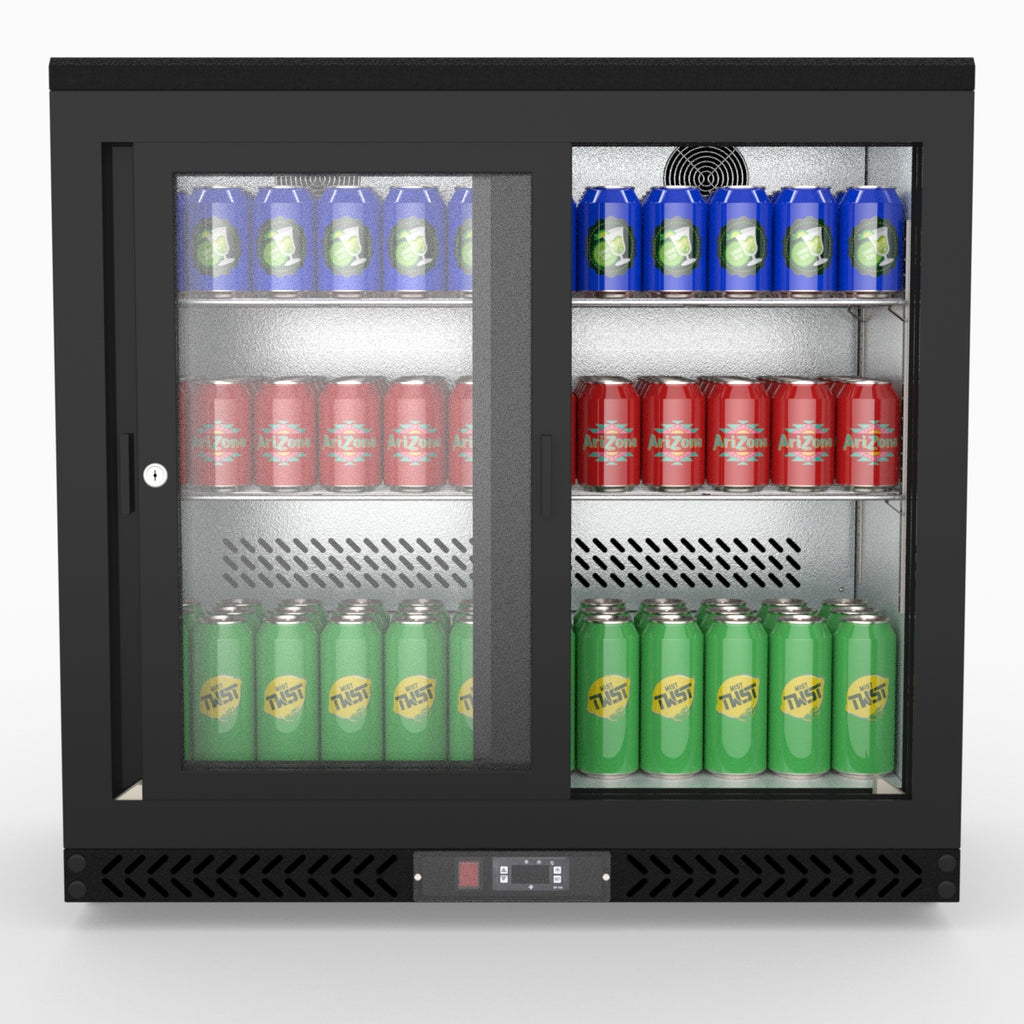 Double Sliding Door Drink Cooler - Thermaster SC248SD