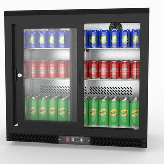 Double Sliding Door Drink Cooler - Thermaster SC248SD