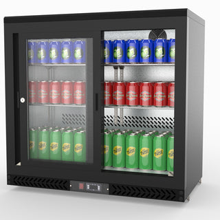 Double Sliding Door Drink Cooler - Thermaster SC248SD