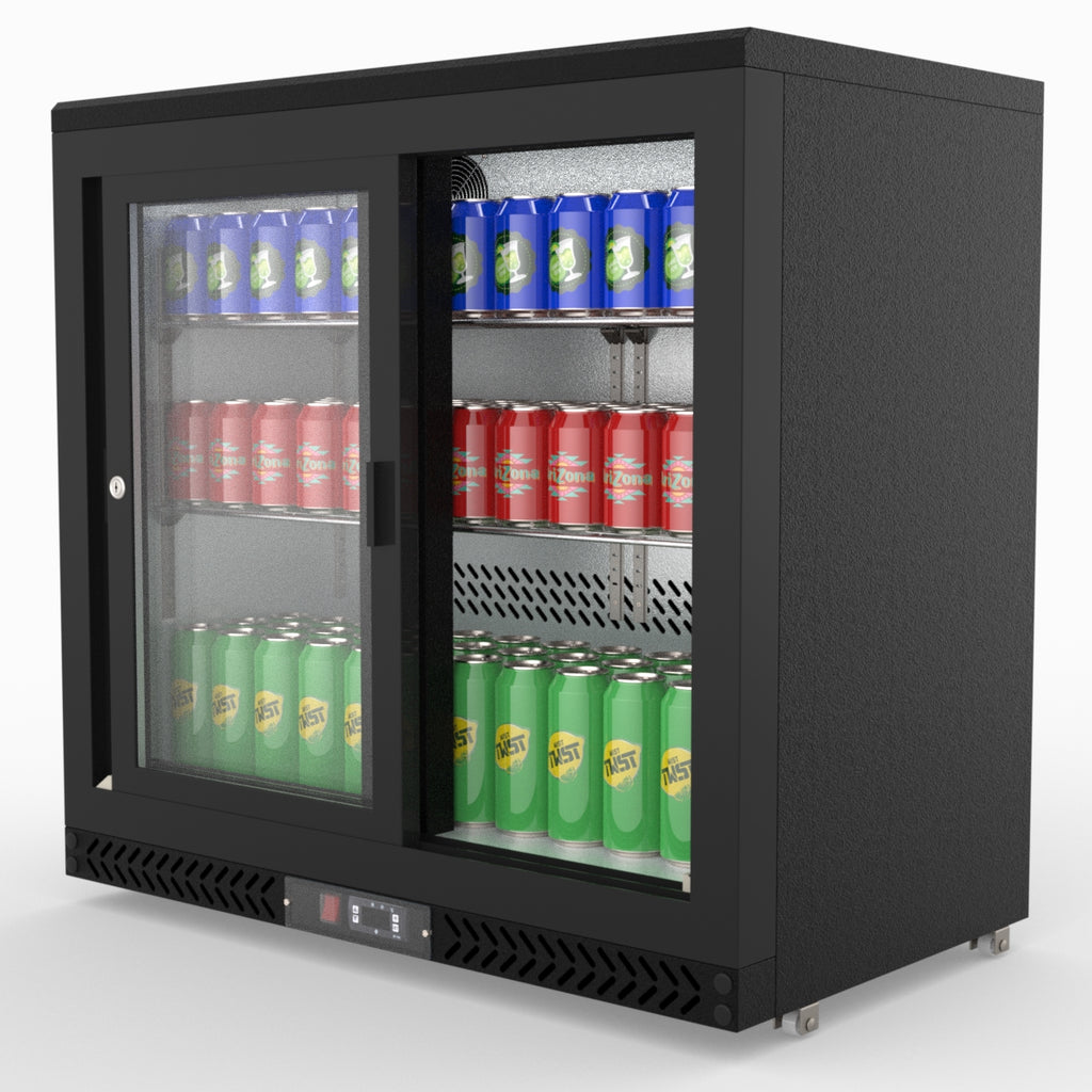 Double Sliding Door Drink Cooler - Thermaster SC248SD