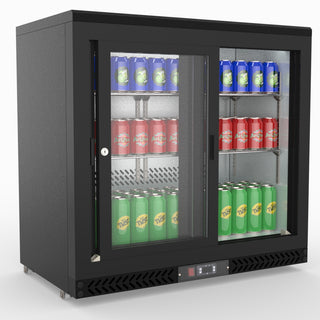 Double Sliding Door Drink Cooler - Thermaster SC248SD