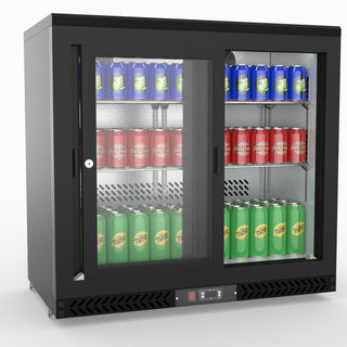 Double Sliding Door Drink Cooler - Thermaster SC248SD