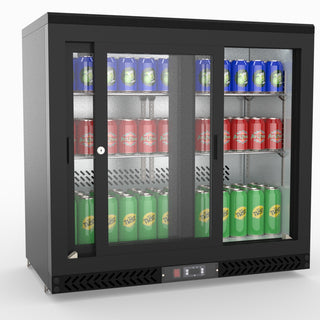 Double Sliding Door Drink Cooler - Thermaster SC248SD