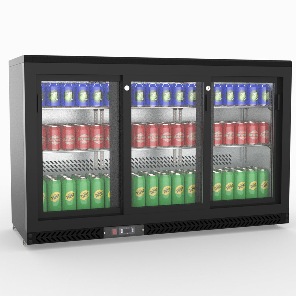 Three Sliding Door Bar Cooler - Thermaster SC316SD