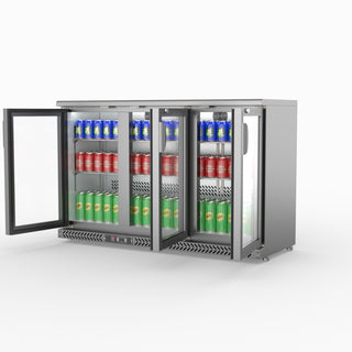 Three Door Stainless Steel Bar Cooler - Thermaster SC316SG