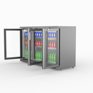 Three Door Stainless Steel Bar Cooler - Thermaster SC316SG