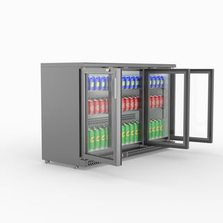 Three Door Stainless Steel Bar Cooler - Thermaster SC316SG