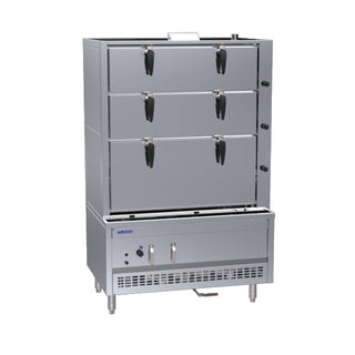 Luus 1200mm 3 Deck Steam Cabinet SCM-120-LPG - LPG