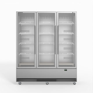 Skope SKB1500N-A 3 Glass Door Display or Storage Fridge - Stainless Steel