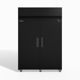 Skope SKFT1300NS-A 2 Solid Door Upright Display or Storage Freezer - Black