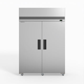 Skope SKFT1300NS-A 2 Solid Door Upright Display or Storage Freezer - Stainless Steel