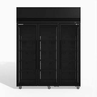 Skope SKFT1500N-A 3 Glass Door Upright Display or Storage Freezer - Black