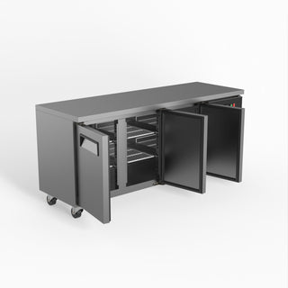 AG Three Door Commercial Worktop / Under Bench Freezer 600mm Depth- AG Equipment AG-SLX3100BT