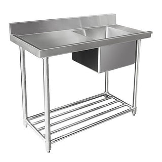 Mixrite Stainless Steel Dishwasher Single Inlet Left Sink - 700mmD WSS17120L