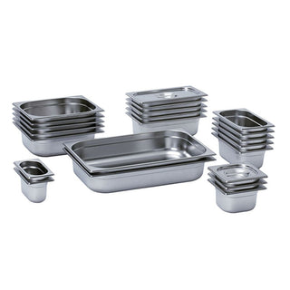 Mixrite 2/1x20mm pan 6 x GN Pans (201 Stainless Steel) 650x530x20 mm 21020