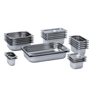 Mixrite 1/1x150mm pan 6 x GN Pans (201 Stainless Steel) 530x325x150 mm 11150