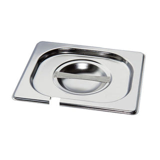 Mixrite 1/2 Lids with cut for spoon 12 x Stainless Steel Lids with Cut for Spoon 325x265 mm P12000