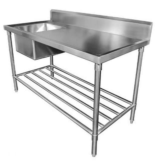 Mixrite Sink Bench with Splashback 1800 x 600 x 900 mm SS1618L