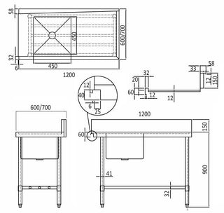 Mixrite Stainless Steel Dishwasher Single Inlet Left Sink - 600mmD WSS16120L