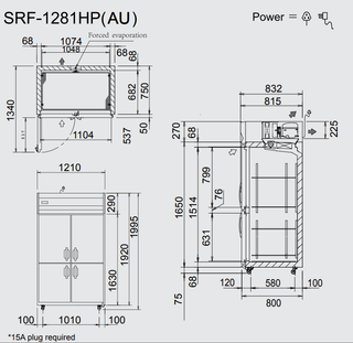 Upright Freezer 1080L - - Panasonic SRF-1281HP