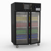 Thermaster Double Door Upright Display Fridge (black) SUCG1000B