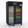 Thermaster Double Door Upright Display Fridge (black) SUCG1000B