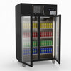 Thermaster Double Door Upright Display Fridge (black) SUCG1000B