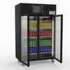 Thermaster Double Door Upright Display Fridge (black) SUCG1000B