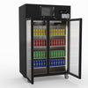 Double Door Upright Display Fridge (Black) - Thermaster SUCG1000B