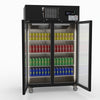 Thermaster Double Door Upright Display Fridge (black) SUCG1000B