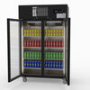 Thermaster Double Door Upright Display Fridge (black) SUCG1000B