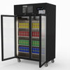 Thermaster Double Door Upright Display Fridge (black) SUCG1000B