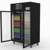 Thermaster Double Door Upright Display Fridge (black) SUCG1000B