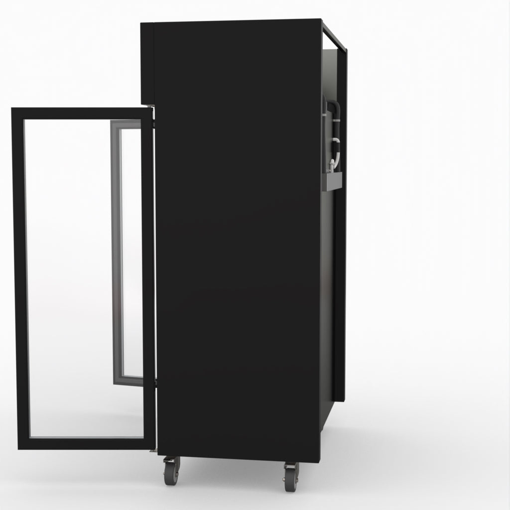 Thermaster Double Door Upright Display Fridge (black) SUCG1000B