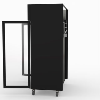 Double Door Upright Display Fridge (Black) - Thermaster SUCG1000B