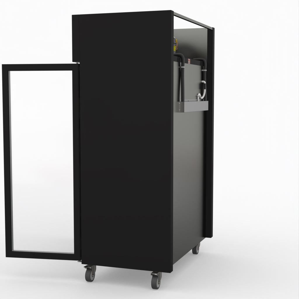 Thermaster Double Door Upright Display Fridge (black) SUCG1000B