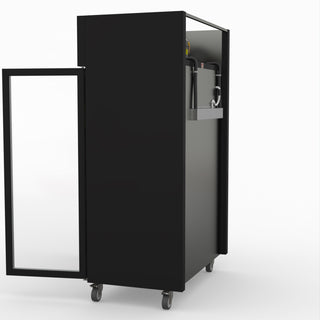 Double Door Upright Display Fridge (Black) - Thermaster SUCG1000B