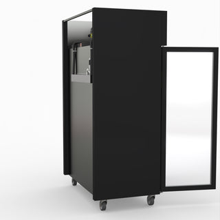 Double Door Upright Display Fridge (Black) - Thermaster SUCG1000B