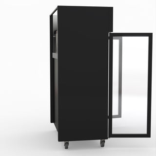 Double Door Upright Display Fridge (Black) - Thermaster SUCG1000B