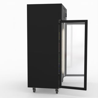 Double Door Upright Display Fridge (Black) - Thermaster SUCG1000B