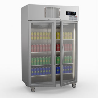 Double Door Upright Display Fridge - Thermaster SUCG1000