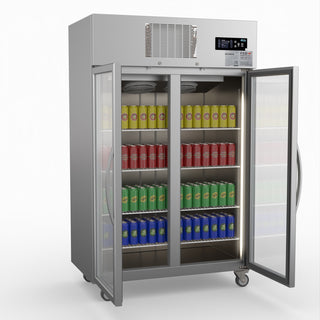 Double Door Upright Display Fridge - Thermaster SUCG1000