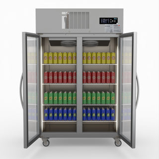 Double Door Upright Display Fridge - Thermaster SUCG1000