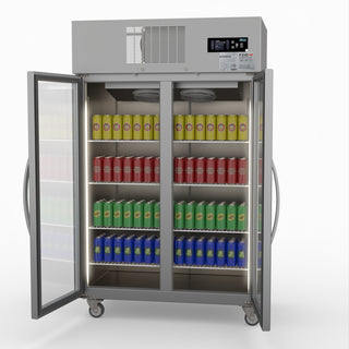 Double Door Upright Display Fridge - Thermaster SUCG1000